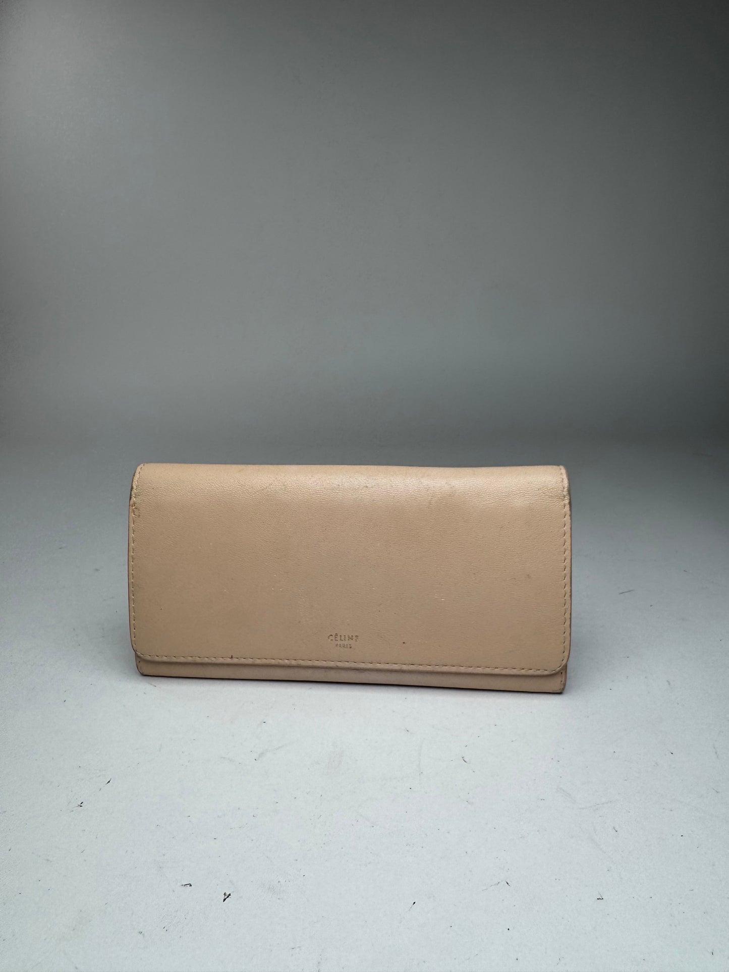 Vintage Celine Paris Leather wallet beige