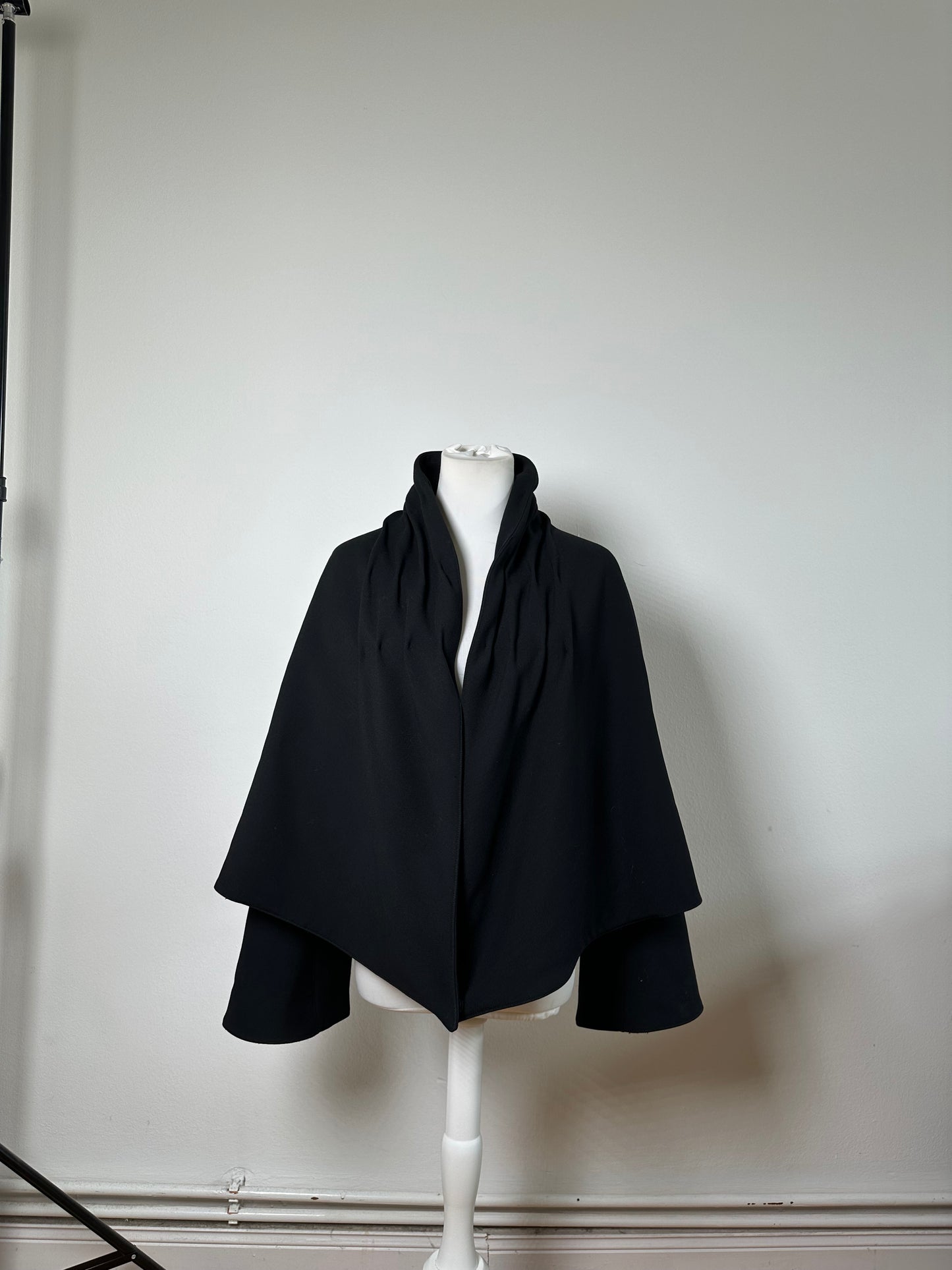 Vintage Armani Wool Cape Black S