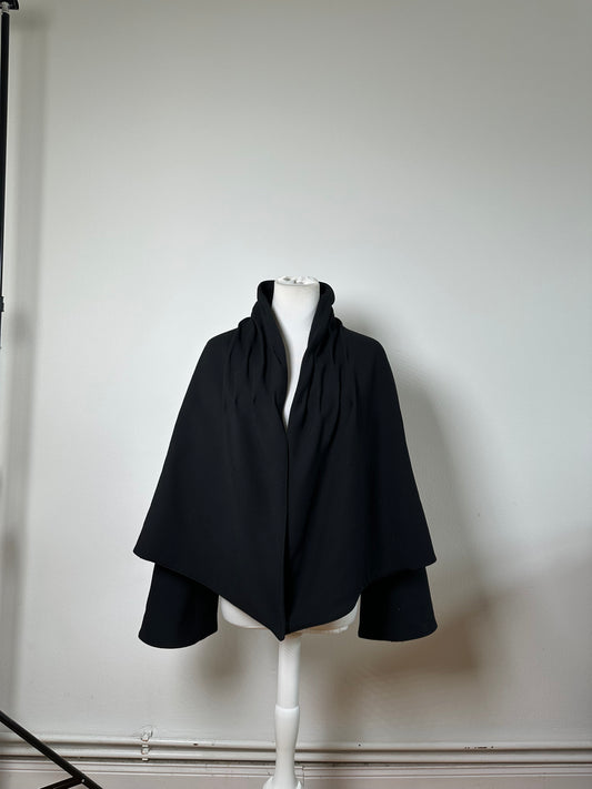 Vintage Armani Wool Cape Black S