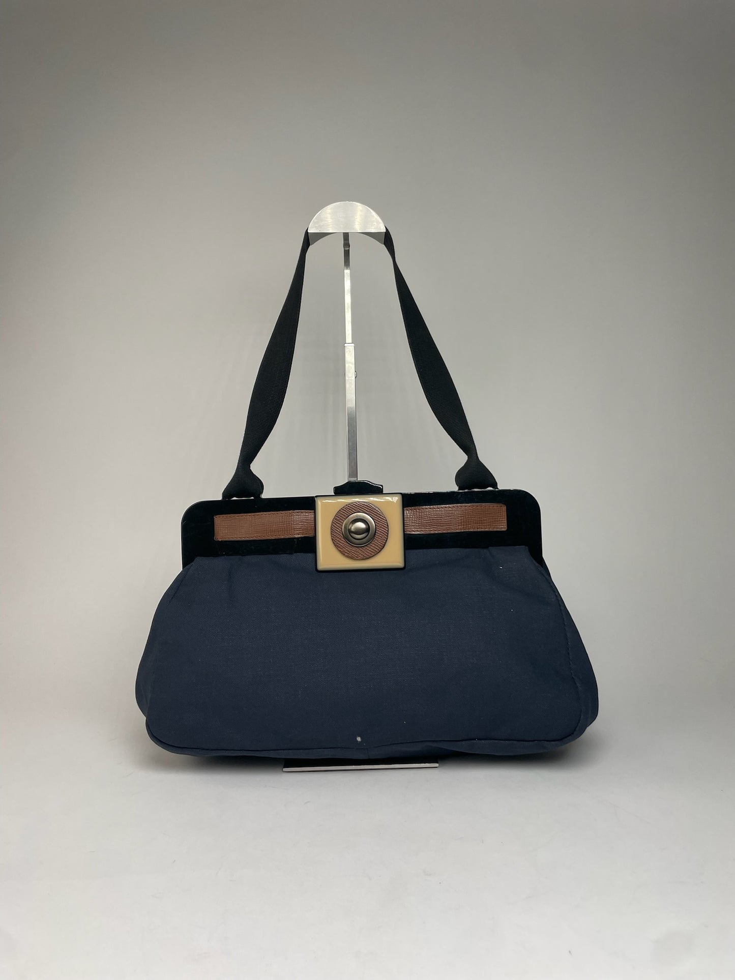 Vintage Marni Denim Flap Bag Navy