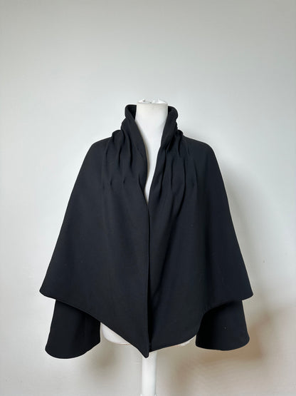 Vintage Armani Wool Cape Black S