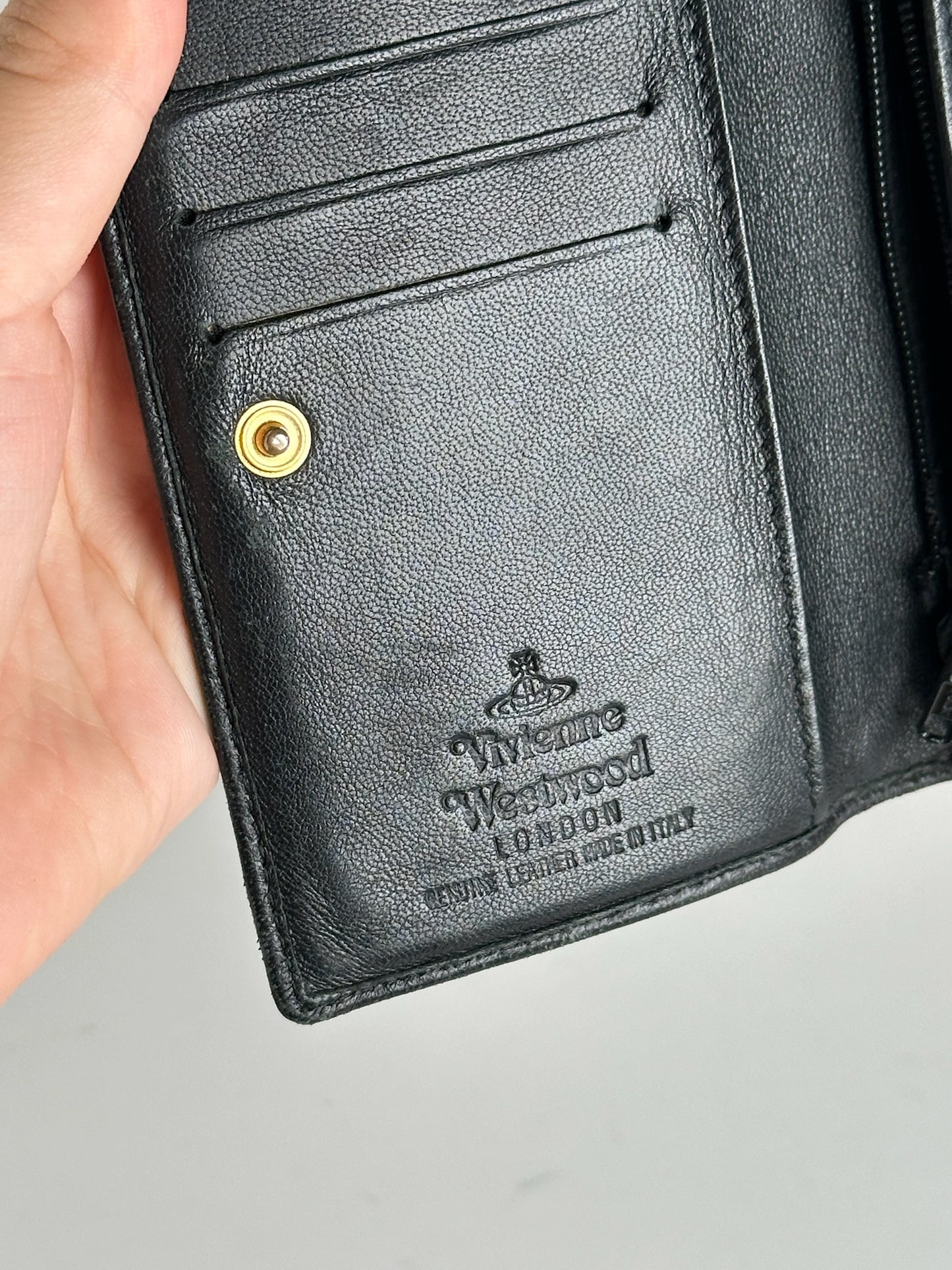 Vintage Vivienne Westwood leather wallet black