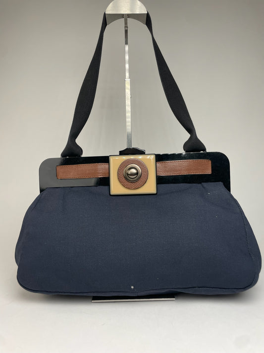 Vintage Marni Denim Flap Bag Navy