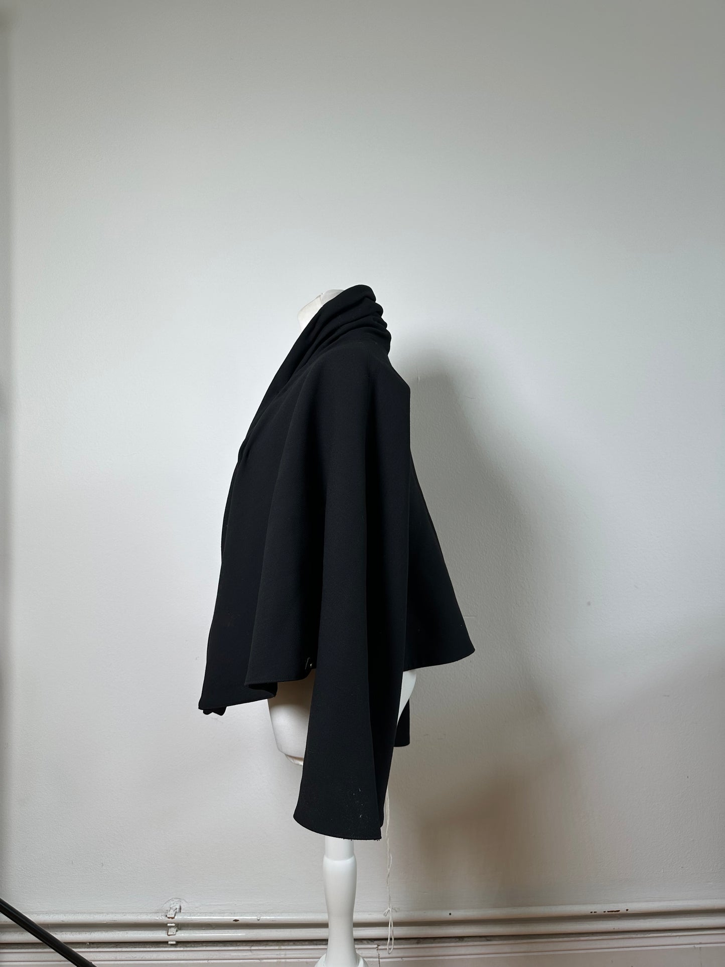 Vintage Armani Wool Cape Black S