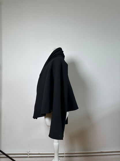 Vintage Armani Wool Cape Black S