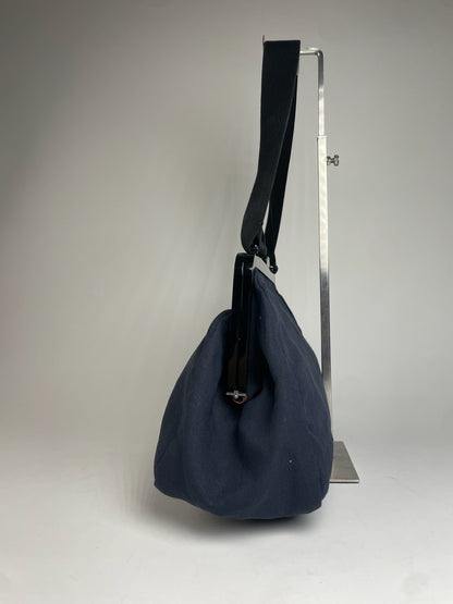 Vintage Marni Denim Flap Bag Navy