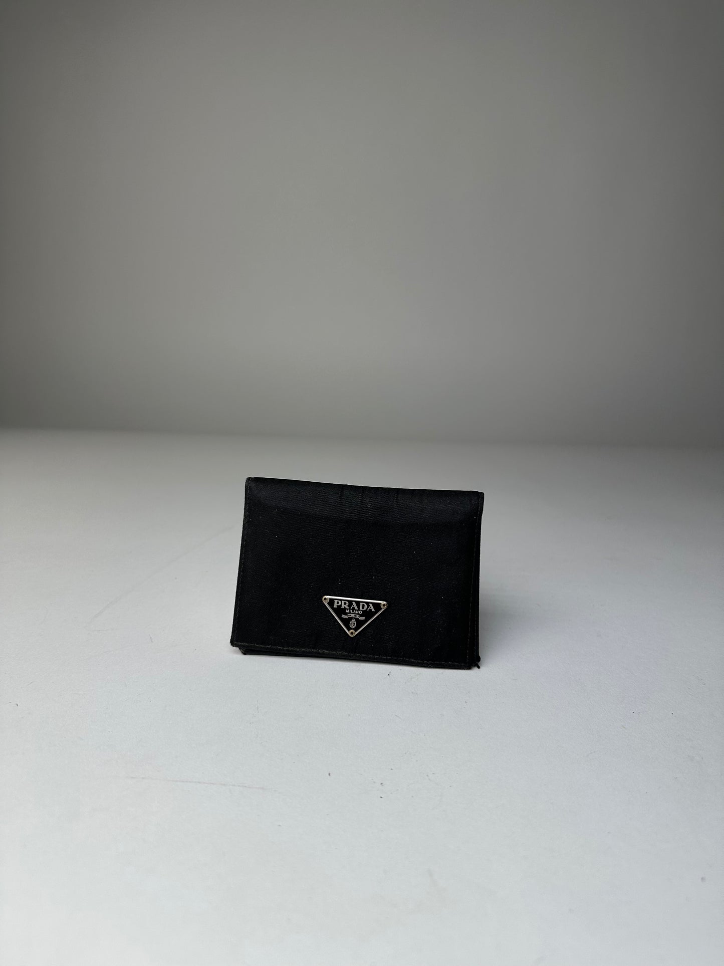 Vintage Prada Nylon Wallet Black Silver