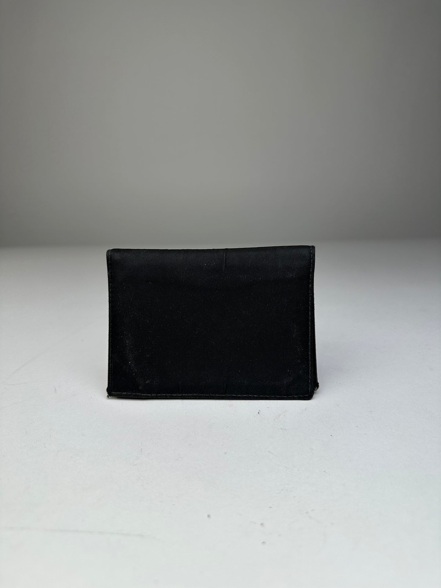 Vintage Prada Nylon Wallet Black Silver