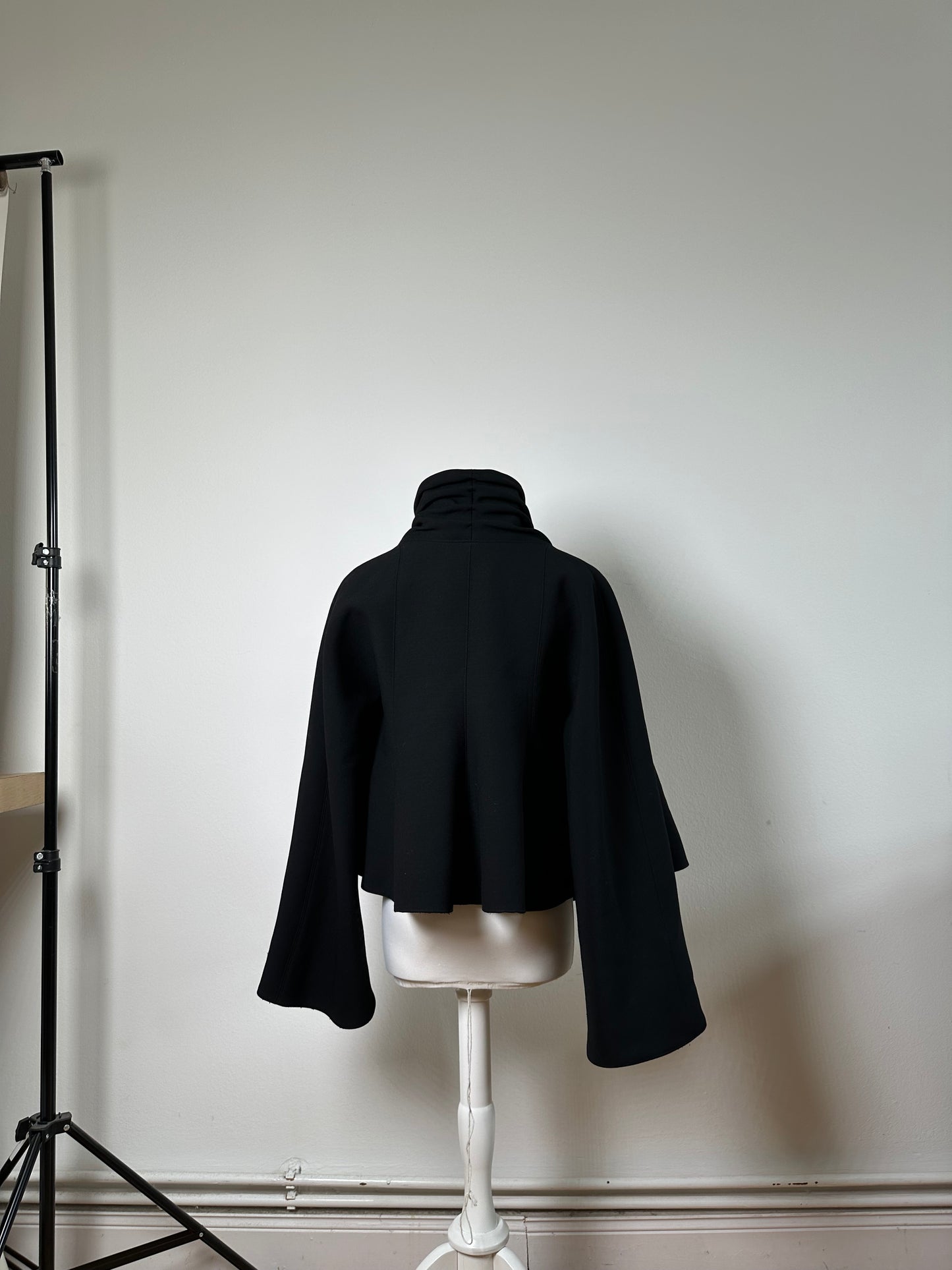Vintage Armani Wool Cape Black S