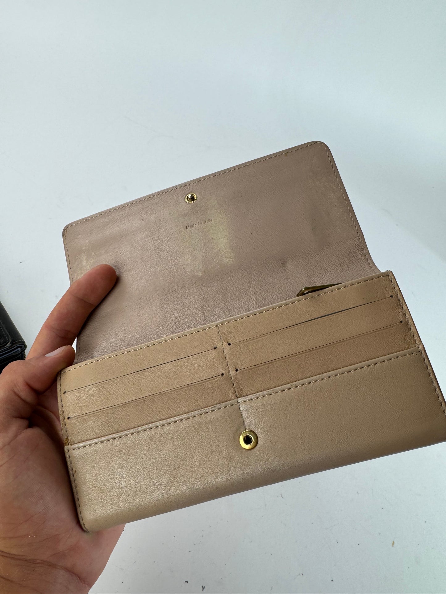 Vintage Celine Paris Leather wallet beige