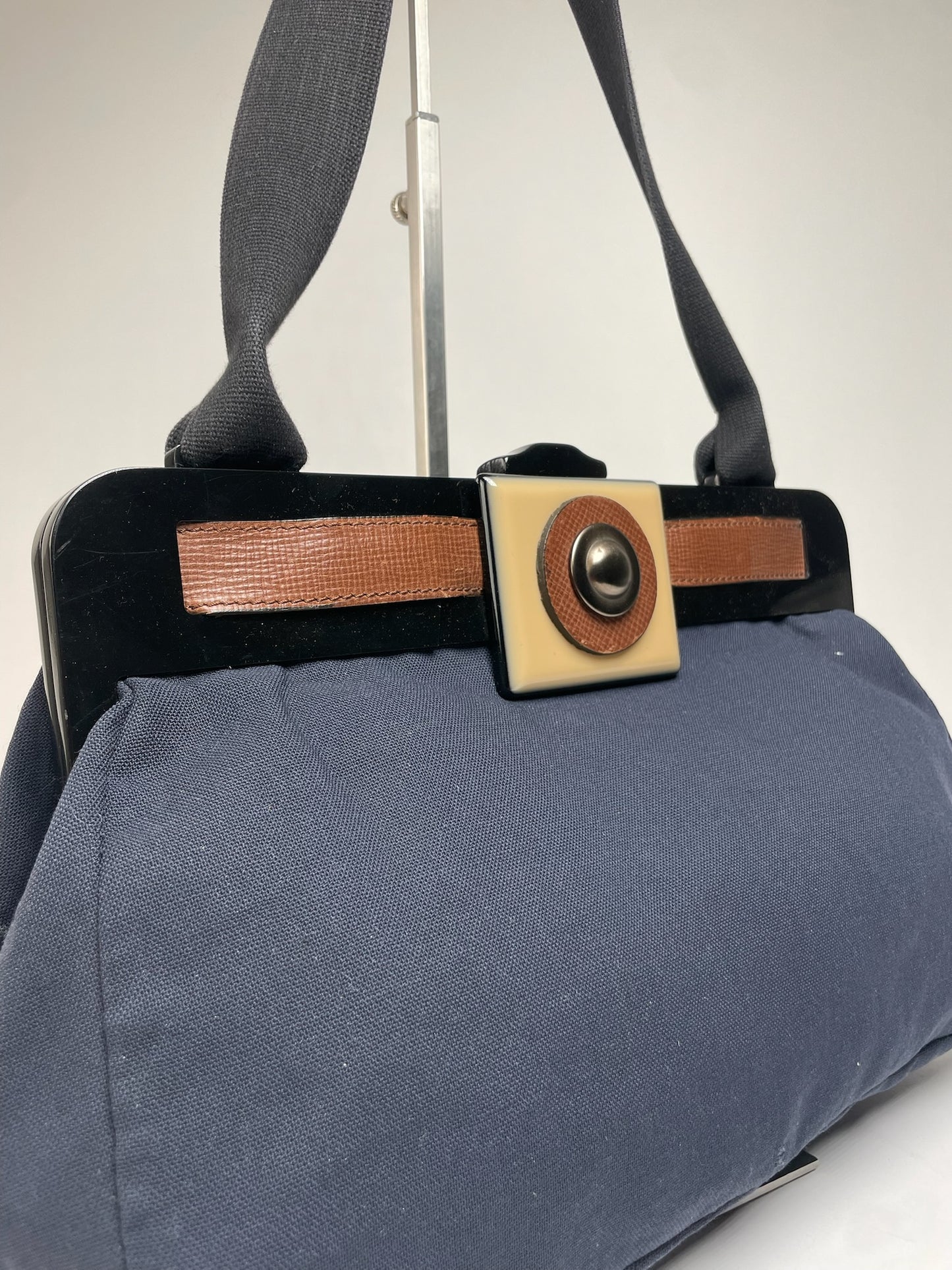 Vintage Marni Denim Flap Bag Navy