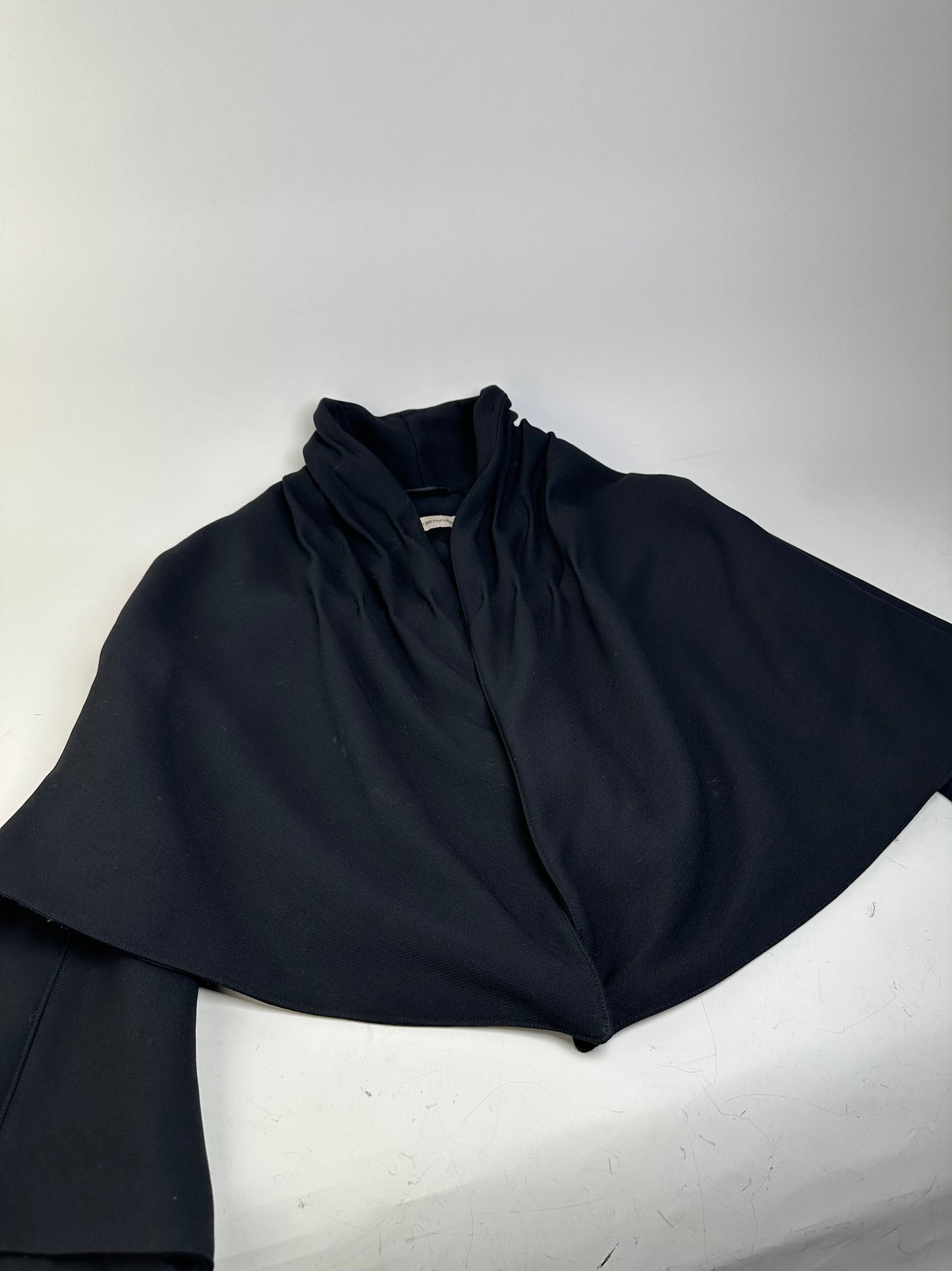 Vintage Armani Wool Cape Black S