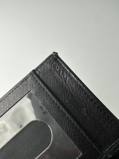 Vintage Prada Nylon Wallet Black Silver