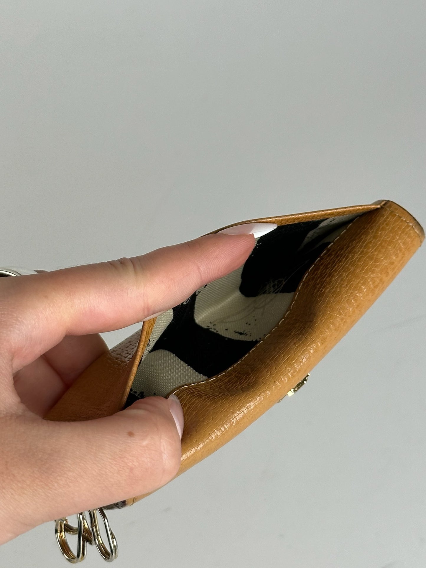 Vintage Vivienne Westwood leather key holder camel