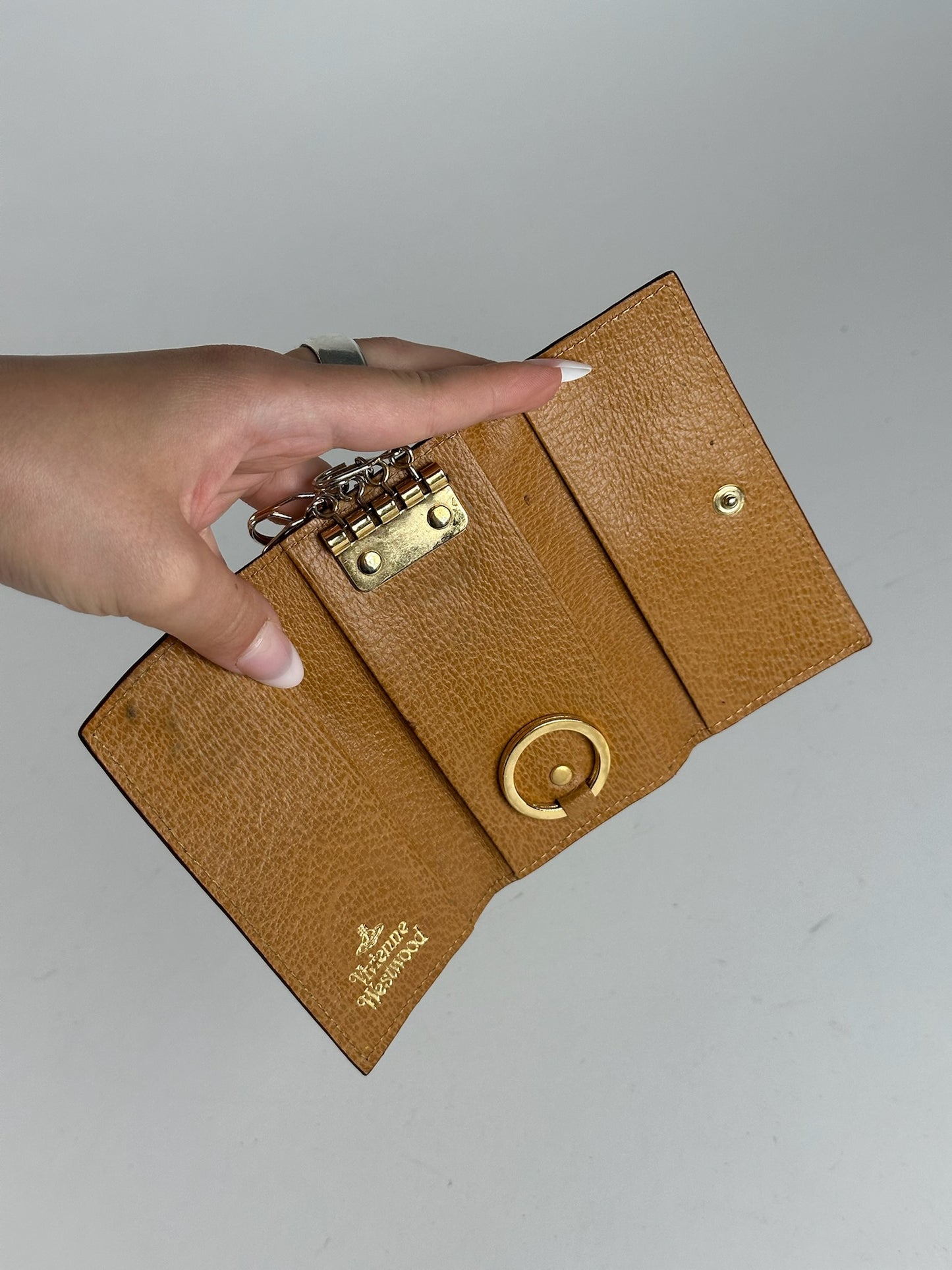 Vintage Vivienne Westwood leather key holder camel