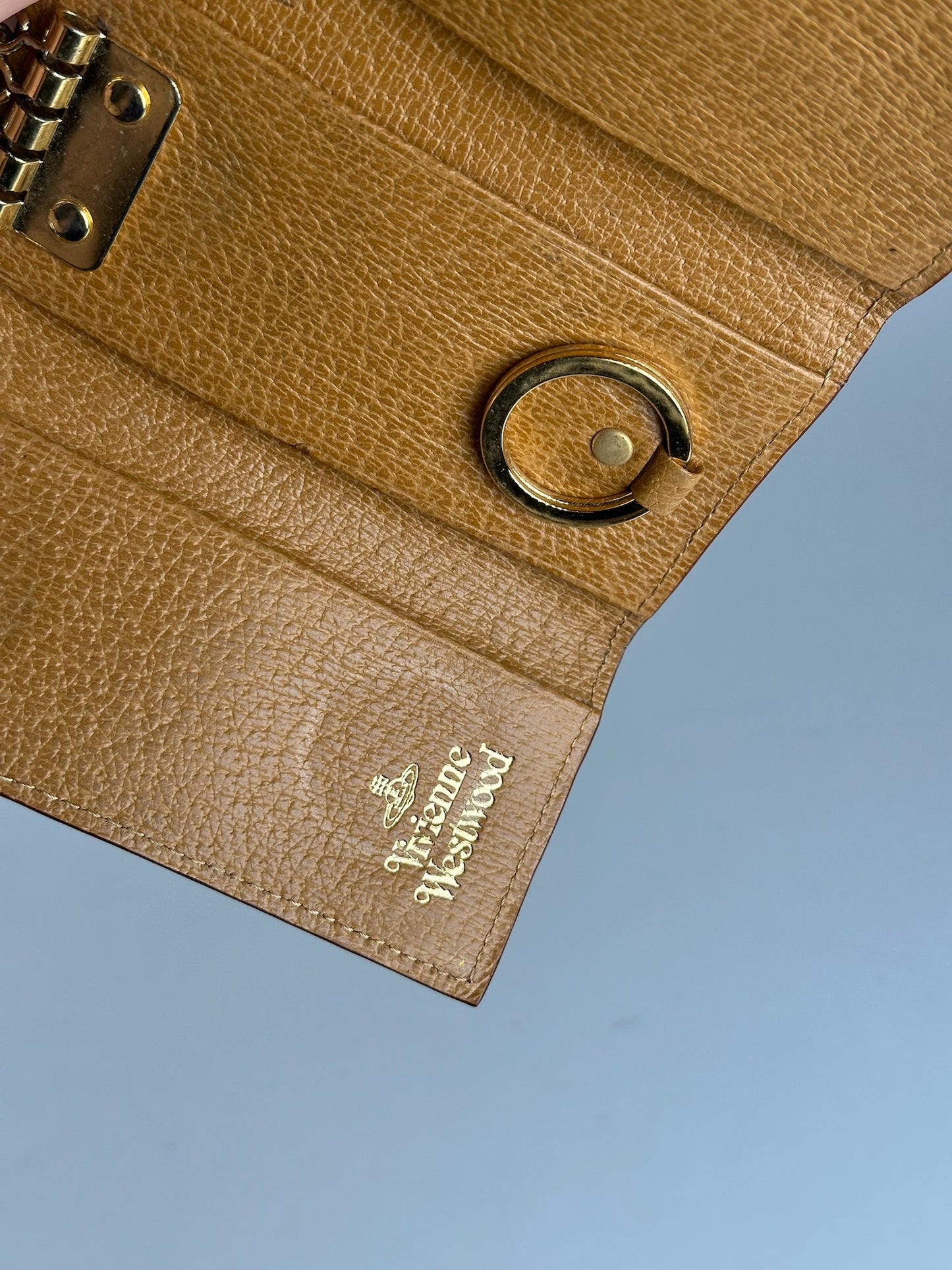 Vintage Vivienne Westwood leather key holder camel