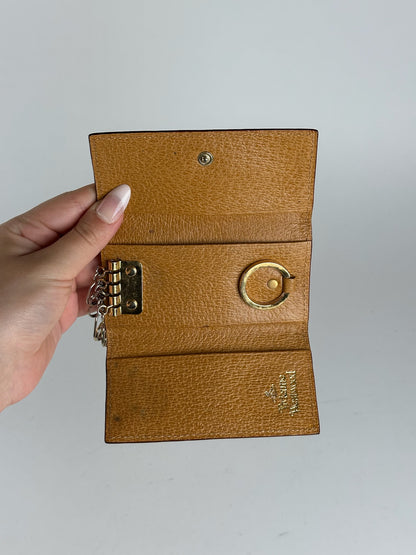 Vintage Vivienne Westwood leather key holder camel