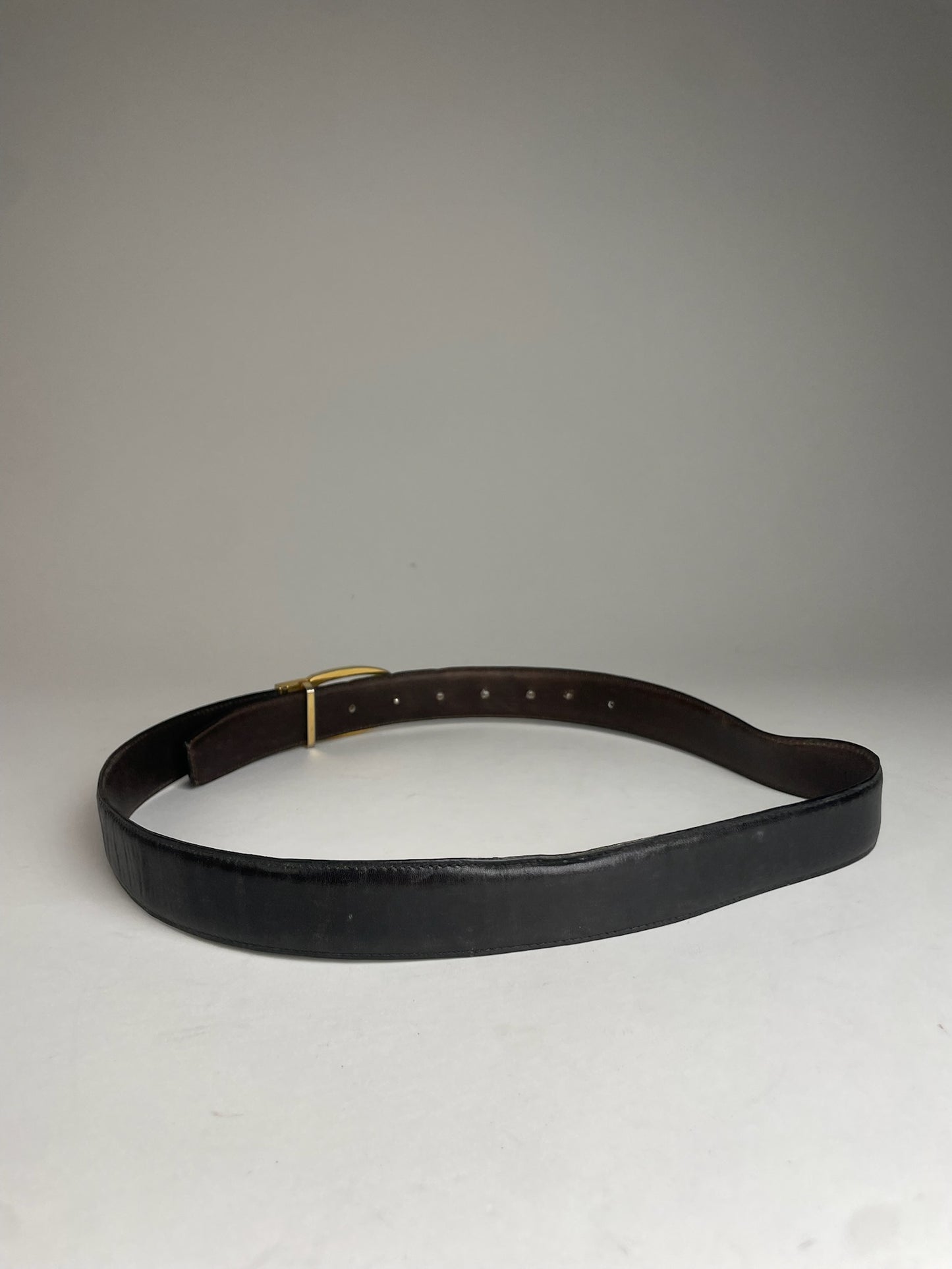 Vintage Gucci GG Leather Belt Brown