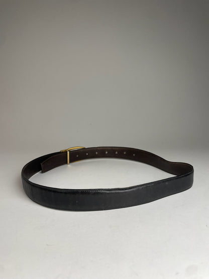 Vintage Gucci GG Leather Belt Brown