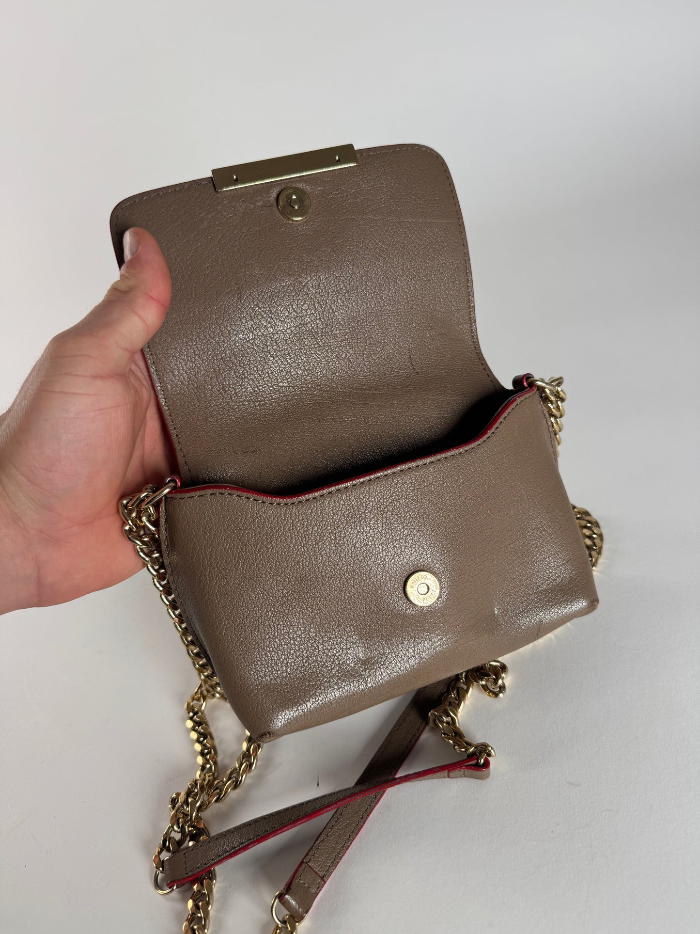Vintage Emilio Pucci 2Way Leather Bag Brown