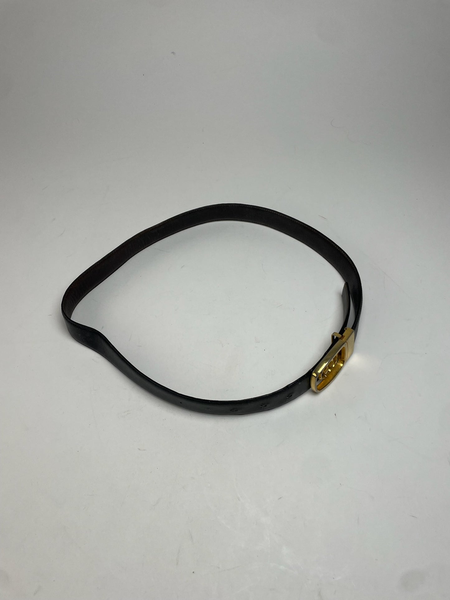 Vintage Gucci GG Leather Belt Brown