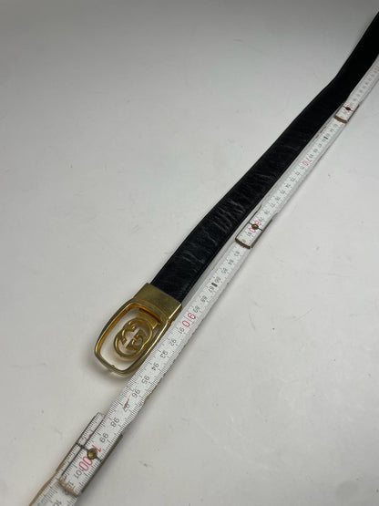 Vintage Gucci GG Leather Belt Brown