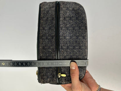 Vintage Bottega Veneta Butterfly Velvet Pouch Late 1980s Grey Black