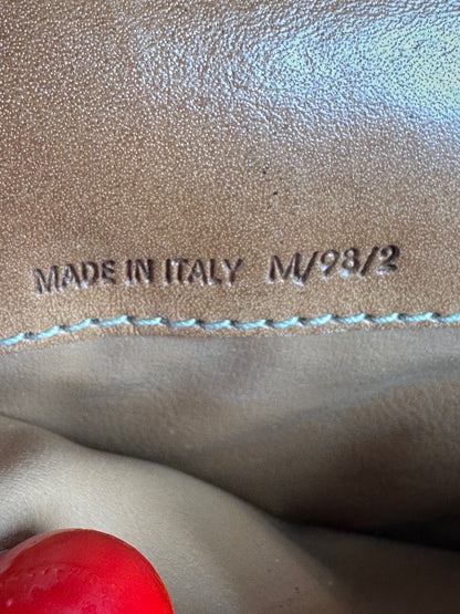 Vintage Celine Paris Triomphe Monogram Leather Long Wallet Brown