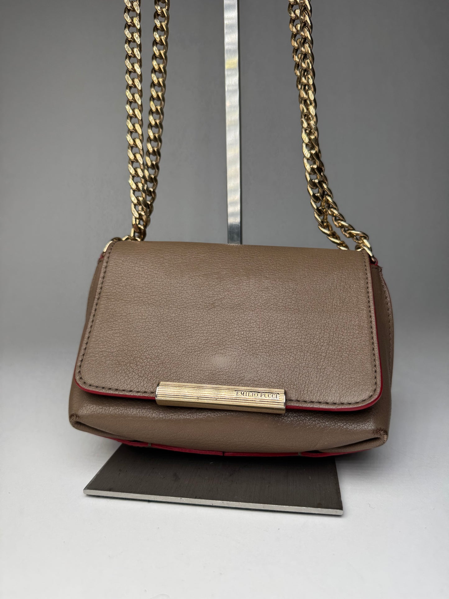 Vintage Emilio Pucci 2Way Leather Bag Brown