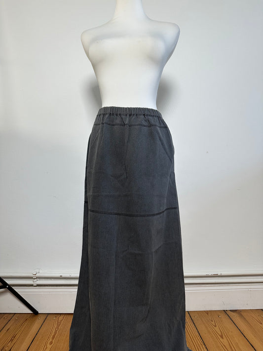 Vintage Issey Miyake Wool Skirt Grey M
