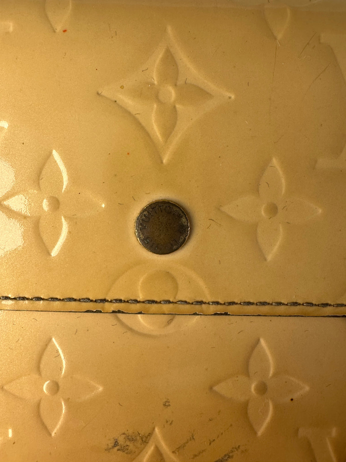 Vintage Louis Vuitton Monogram Monogram Vernis Bifold Wallet Late 1990s Yellow