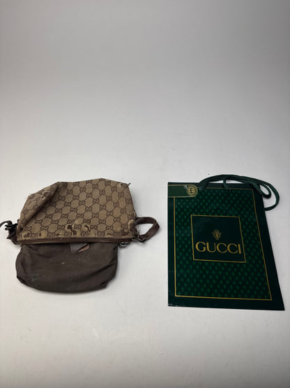 Vintage Gucci Monogram Mini Bag Beige Brown