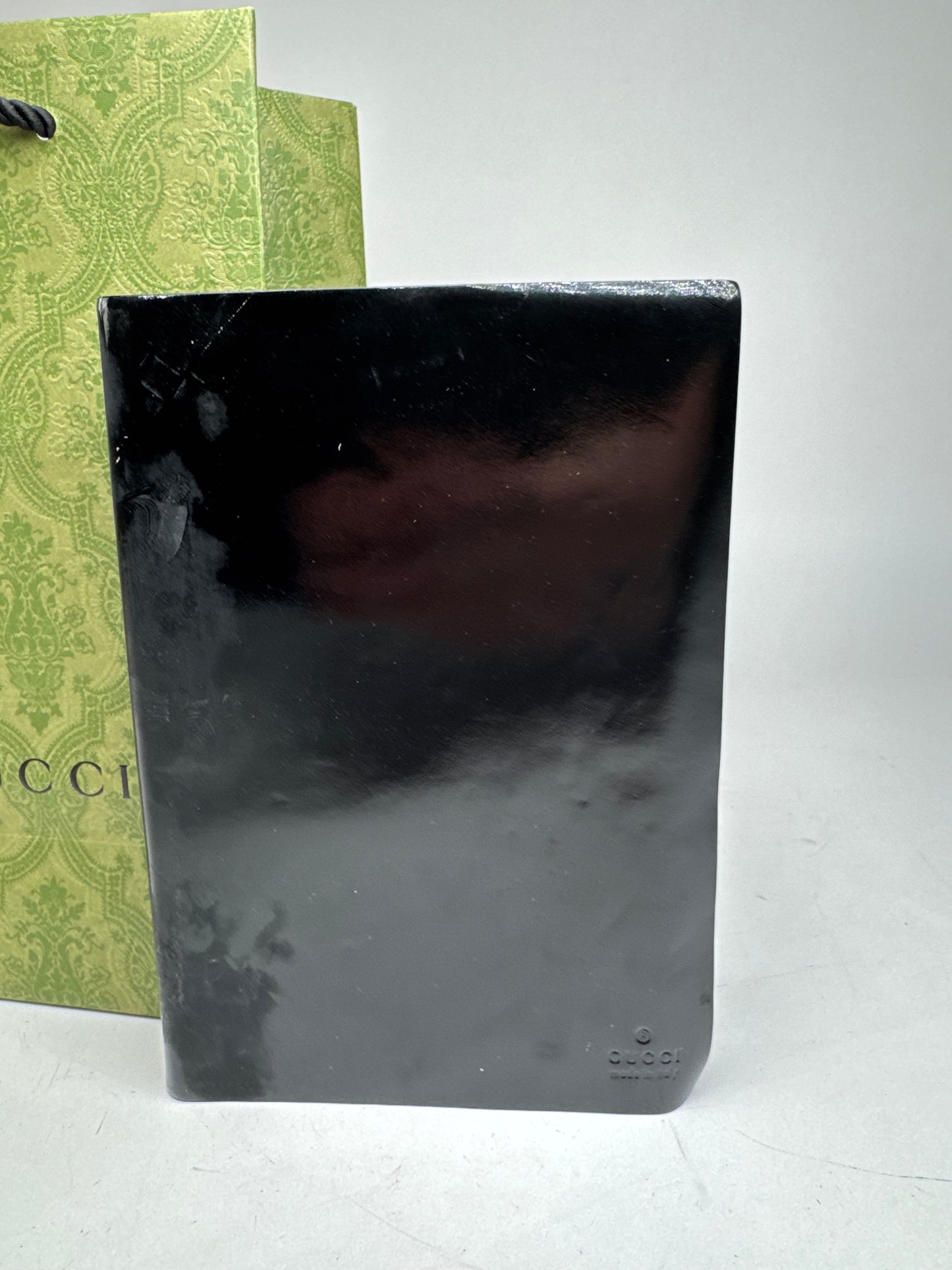 Vintage Gucci Patent Leather Organizer black