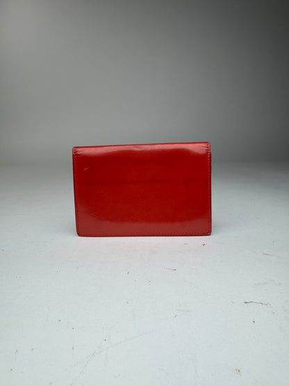 Vintage Loewe Madrid Patent Leather Card Holder red