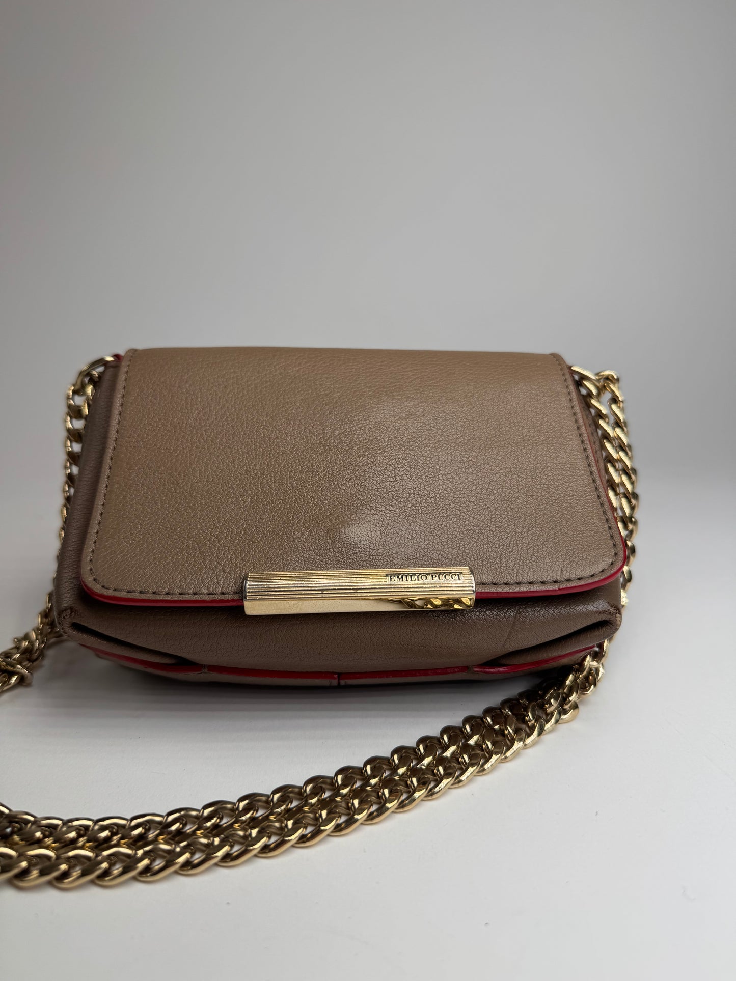 Vintage Emilio Pucci 2Way Leather Bag Brown