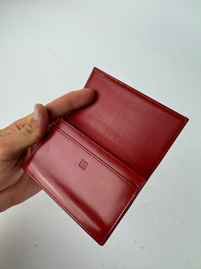 Vintage Loewe Madrid Patent Leather Card Holder red