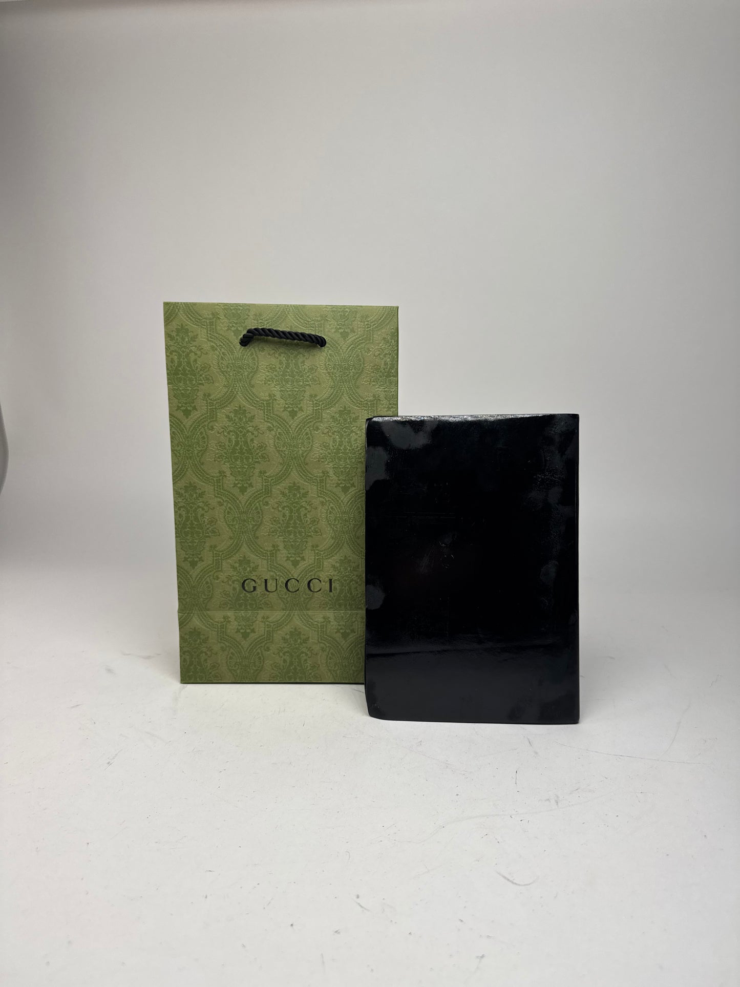 Vintage Gucci Patent Leather Organizer black