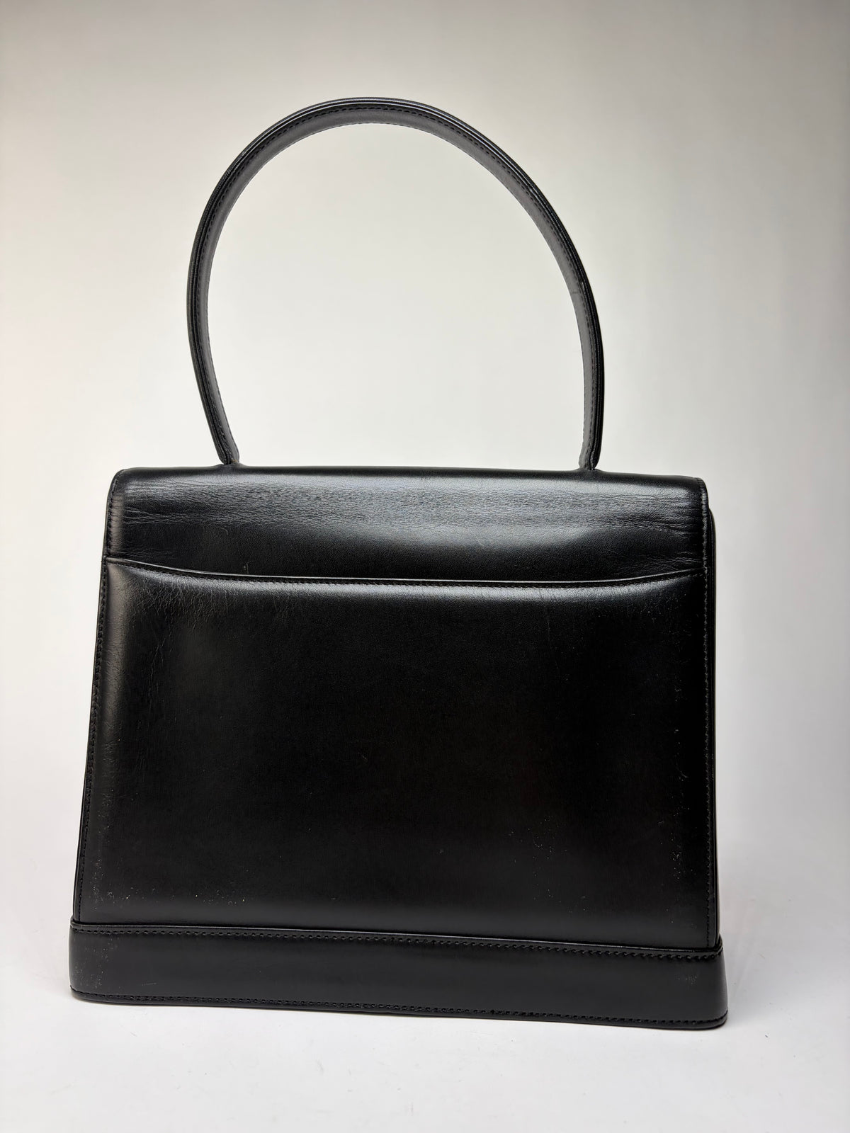 Vintage Givenchy 4G Structured Top-Handle Bag Late 1970s Black