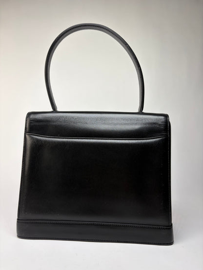 Vintage Givenchy 4G Structured Top-Handle Bag Late 1970s Black