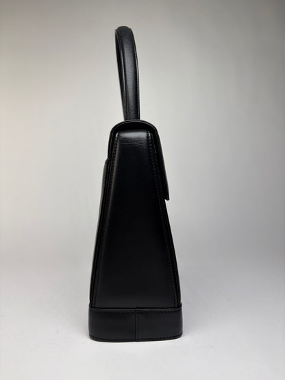 Vintage Givenchy 4G Structured Top-Handle Bag Late 1970s Black