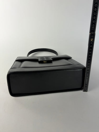 Vintage Givenchy 4G Structured Top-Handle Bag Late 1970s Black