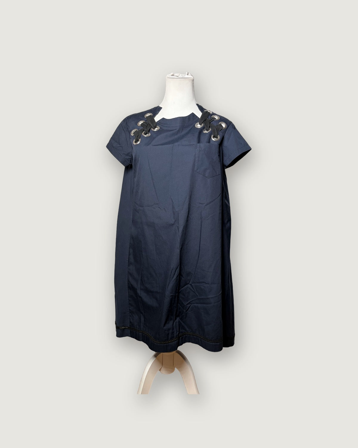 Vintage Sacai Mini Dress Navy Black L